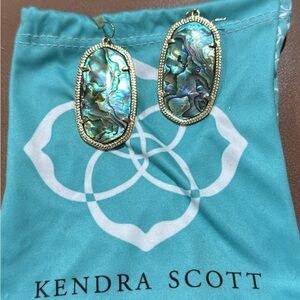 Kendra Scott Abalone Shell Gold Earrings